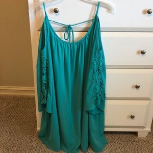 Greige Goods Boutique Turquoise Dress